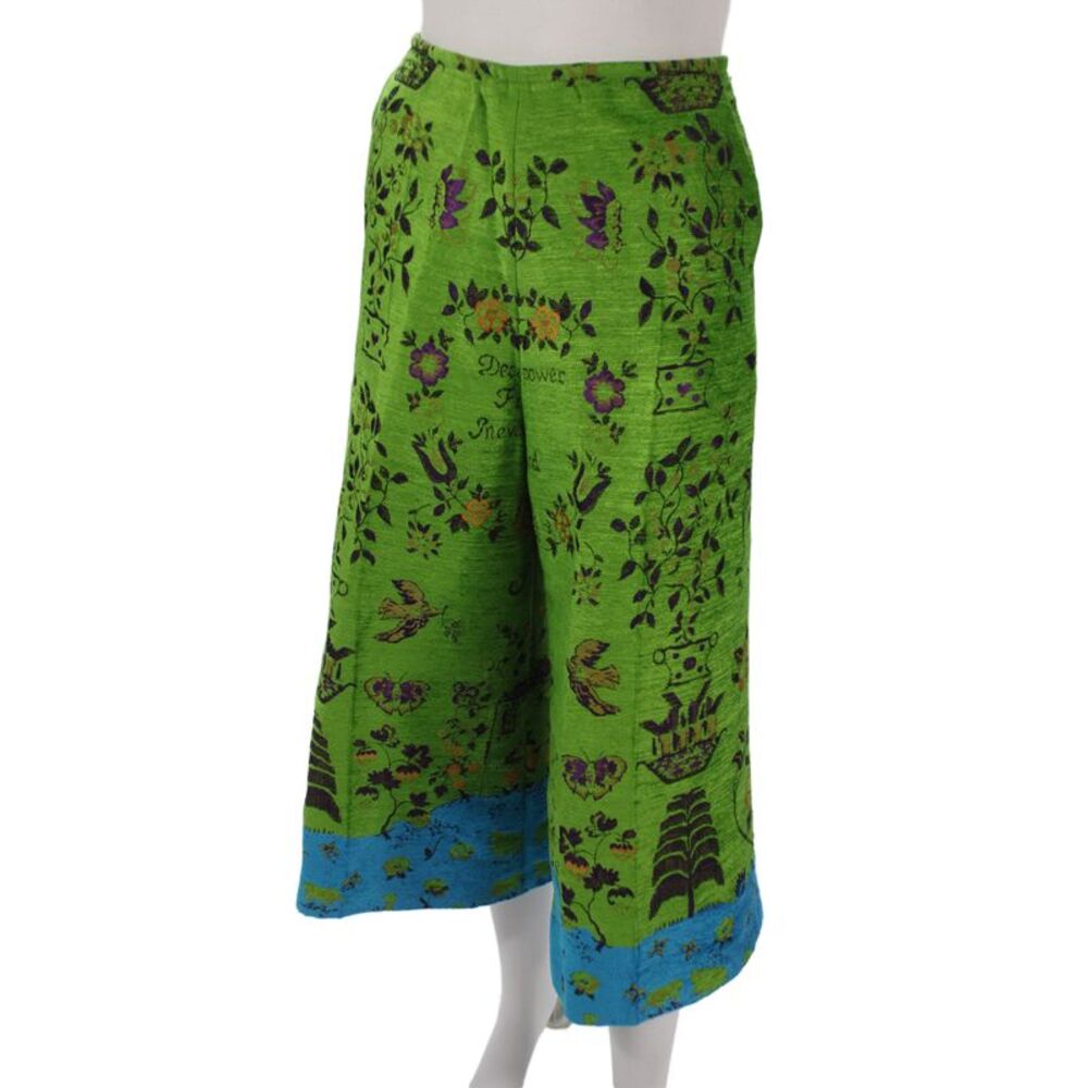 Gucci Womens Floral & Landscape Print Blazer Pants Suit Set Green Size 42 44 - Picture 7 of 11